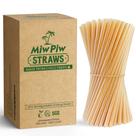Canudos descartáveis de fibra de coco biodegradáveis - 200 peças