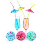Canudos para beber guarda-sol, guarda-chuva, 300 peças, decoração de festa Luau