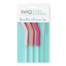 Canudos reutilizáveis Swig Life Blush + Coral+ Pink 35 cm com pincel