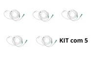 Cânula Nasal de Oxigênio Tipo Óculos com Extensor 2m kit com 5 unidades - Medix