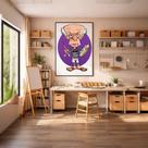 Canvas Picasso Cartoon Caricature 90x60cm Mold Branca Canvas Picasso Cartoon Caricature 90x60cm Mold Branca