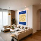 Canvas Picasso Les Deux Tourterelles 70x50cm Mold Preta Canvas Picasso Les Deux Tourterelles 70x50cm Mold Preta