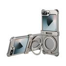Capa 360 Para Samsung Galaxy Z Flip 6 graus Capa Protetora Magnética Fina De Metal Com Suporte