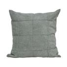 Capa 50x50 cm Nervuras Com Tecido Boucle Verde Água