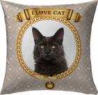 Capa Almofada 50x50 Gato Pet Cat E Capa Almofada 50x50 Gato Pet Cat E