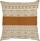 Capa Almofada 50x50 Linho e Aplique material sintético Ecológico Ikat Bege D Capa Almofada 50x50 Linho e Aplique material sintético Ecológico Ikat Bege D