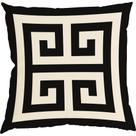 Capa Almofada 50x50 Suede Chave Grega Preta A Capa Almofada 50x50 Suede Chave Grega Preta A