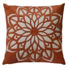 Capa Almofada Bouclé Linho Mandala 2 Terracota Areia 50x50 Capa Almofada Bouclé Linho Mandala 2 Terracota Areia 50x50