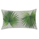 Capa Almofada de Linho Baguete Bege 30x50 Planta Livistona