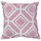 Capa Almofada De Linho Rústico Estampa Geometria Rosa 45x45