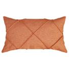 Capa Almofada De Linho Terracota Costura Drapeada Luxo 30x50