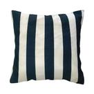 Capa almofada decorativa listrado azul e branco - 45 x 45 cm