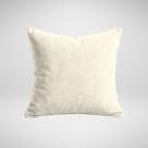 Capa Almofada Decorativa Quadrada 50x50cm Ziper Invisivel Suede Luxo Glamour Marfim