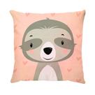 Capa Almofada Infantil Preguicinha Rosa 45x45 cm