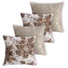 Capa Almofada Jacquard Decorativa Manchester 4 Unidades Floral