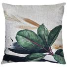 Capa Almofada Linho Folha Ou Costela Planta Natureza 45x45