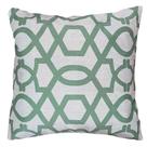 Capa Almofada Linho Geometria Treliça Verde 45x45