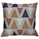 Capa Almofada Linho Geometria Vasos Mulher Terra Café 45x45