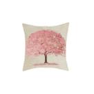 Capa Almofada para Sofa Bege Arvore Rosa Encorpado 45cm Capa Almofada para Sofa Bege Arvore Rosa Encorpado 45cm