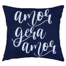 Capa Almofada Sarja Estampa Estilo Náutico e Geométrico Azul 45x45 Capa Almofada Sarja Estampa Estilo Náutico e Geométrico Azul 45x45