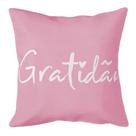Capa Almofada Sarja Frases Delicada Rosa Sofá Cama 45x45
