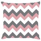 Capa Almofada Sarja Geométrica Rosa Sofá Cama 45x45 Capa Almofada Sarja Geométrica Rosa Sofá Cama 45x45
