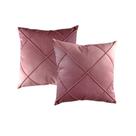 Capa Almofada Suede Drapeada Macia- Decorativa 45x45 -2 Peça