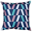 Capa Almofada Suede Macia Geometria Branca Azul Rosa 45x45