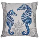 Capa Almofada Veludo Mar Peixe Estrela Cavalo Marinho 45x45