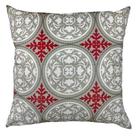 Capa Almofada Vermelha Geometria Moderna Sala Sofá Cama 45cm Capa Almofada Vermelha Geometria Moderna Sala Sofá Cama 45cm