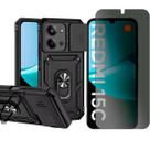 Capa Anel Armor Para Xiaomi Redmi 15C 4G + Pelicula Privacy Cor:Preto