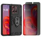 Capa Anel Para Motorola Edge 60 Neo + Pelicula Privacidade Cor:Preto