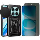 Capa Anel Para Redmi Note 15 Pro Plus + Pelicula Privacidade Cor:Preto