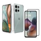 Capa Anti Choque + Película de Vidro 3D Para Motorola G75
