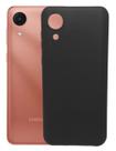 Capa Anti Impacto Aveludada Preta Para Galaxy A03 Core