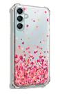 Capa Anti impacto Chuva de Coração Para Samsung Galaxy M55