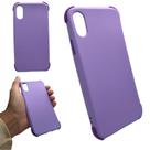 Capa anti-impacto em silicone compatível com apple iphone x / xs (tela: 5.8") (4g) cor:lilás / detalhes roxo