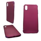 Capa anti-impacto em silicone compatível com apple iphone xs max (tela: 6.5") (4g) cor:vinho / detalhes roxo