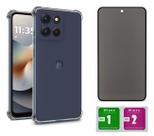 Capa Anti Impacto Para Moto G56 + Pelicula Privacidade Capa Anti Impacto Para Moto G56 + Pelicula Privacidade