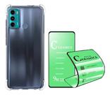 Capa Anti Impacto para Motorola Moto G60 + Película 5D Full Cover Cerâmica