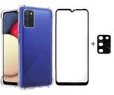 Capa Anti Impacto + Pelicula 3d + Pel Lente Para Galaxy A02s Capa Anti Impacto + Pelicula 3d + Pel Lente Para Galaxy A02s