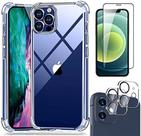 Capa Anti Quedas iPhone 12 Pro + Película Vidro 3D + Película de Câmera