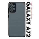 Capa Anti Shock Space Acrílico Translucida Fumê Botões Vermelho P/ Galaxy A52 A52S 4G A525 Tela 6.5