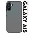 Capa Anti Shock Space Acrílico Translucida Fumê Botões Vermelho para Galaxy A15 5g A156 Tela 6.5