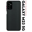 Capa Anti Shock Space Acrílico Translucida Fumê Botões Vermelho para Galaxy M23 5g M236 Tela 6.6