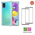 Capa Antiqueda + 2x Películas Vidro 3D + Kit Aplicação Galaxy A51 Capa Antiqueda + 2x Películas Vidro 3D + Kit Aplicação Galaxy A51