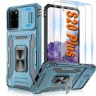 Capa ATUMP para Galaxy S20 Plus azul de 6,7", pacote com 2 protetores de tela, anel de 360