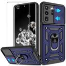 Capa ATUMP para Samsung Galaxy S20 Ultra com Protetor de Tela HD, Resistente com Suporte Giratório de Metal 360 Grau Militar, Capa Protetora para Galaxy S20 Ultra 5G, Azul
