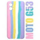 Capa Aveludada Arco Iris Candy Compativel Moto G53 XT2335 6.5 + Película De Privacidade - Cell In Power25