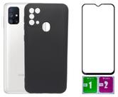 Capa Aveludada Preta Para Galaxy M31 M21s + Película 3D 9D